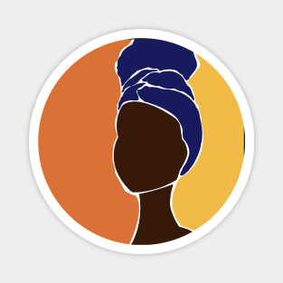 Woman with Blue Headwrap Magnet